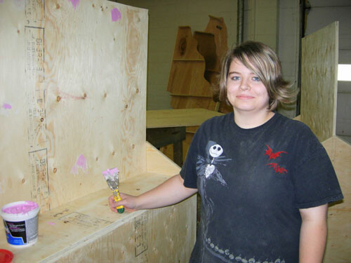 Picture of a lady working on a production set